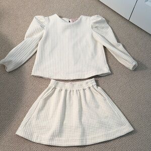 Shop Buru quilted top and skirt set - Ivory - size S